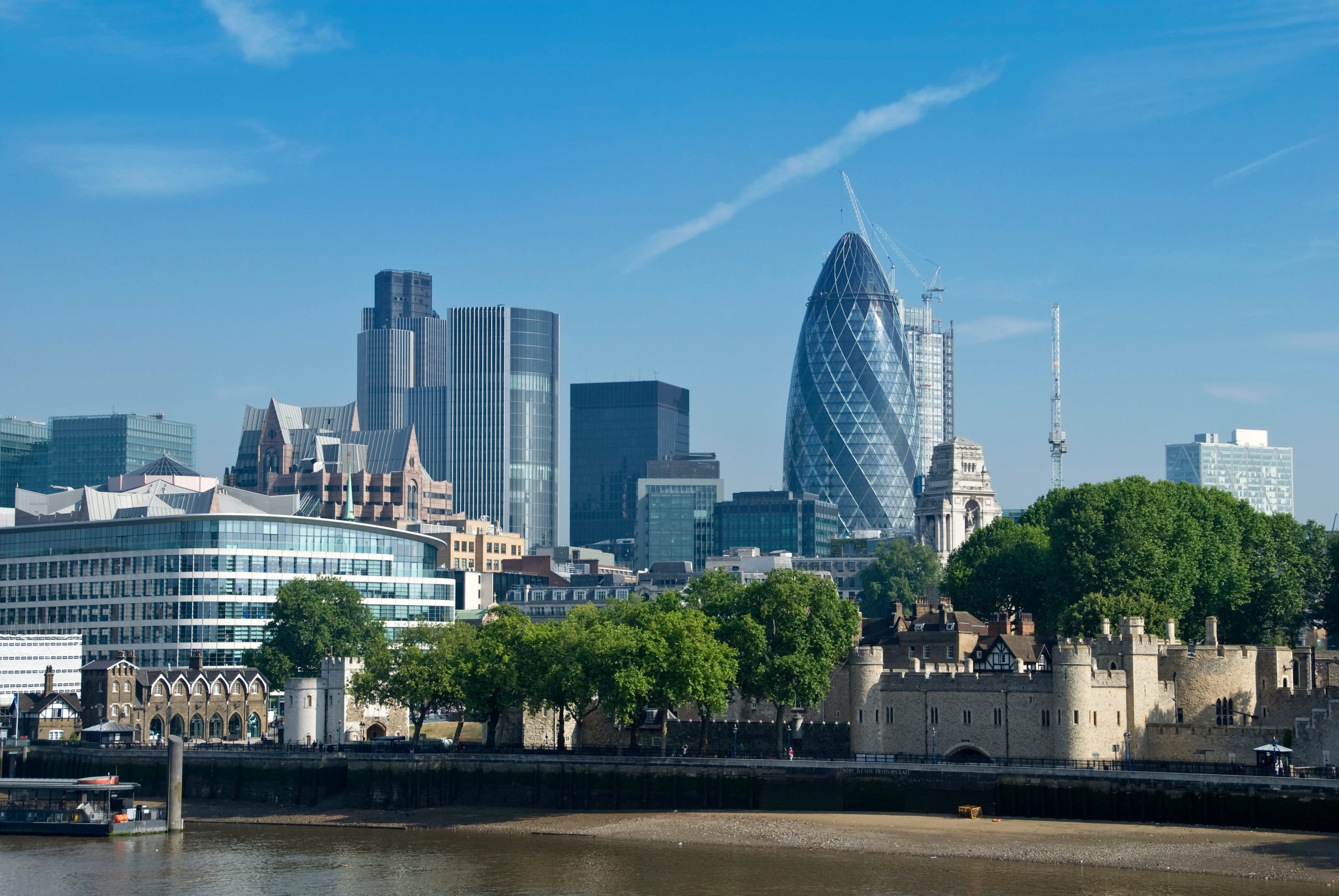 City of London skyline with Gherkin in shot