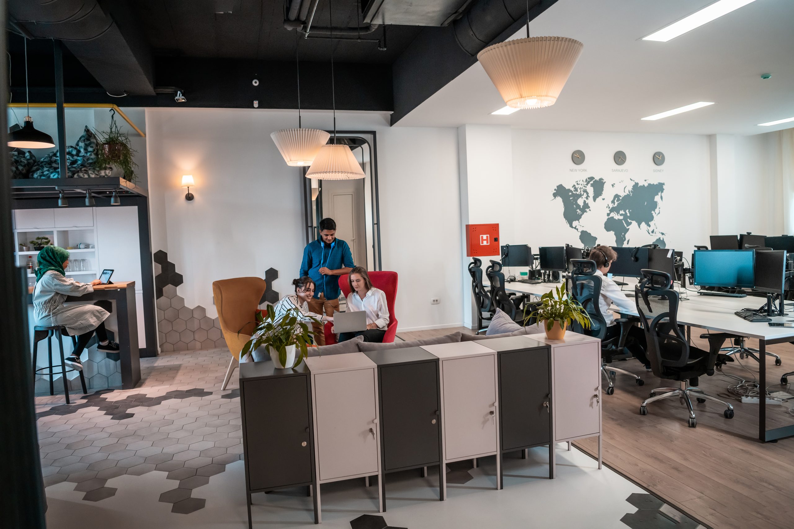 Personalised London office space with employees working
