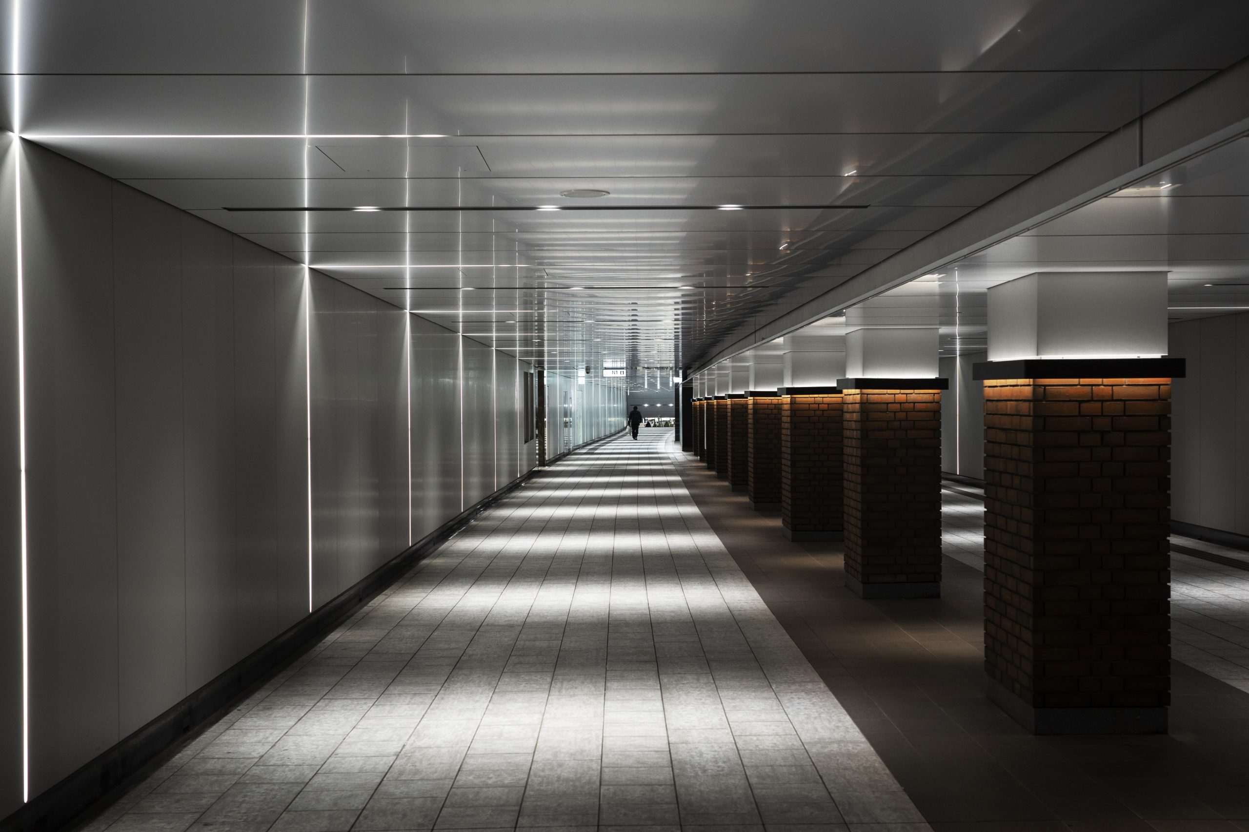 Office hallway lighting