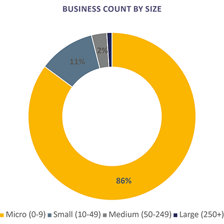 sheffield business count by size