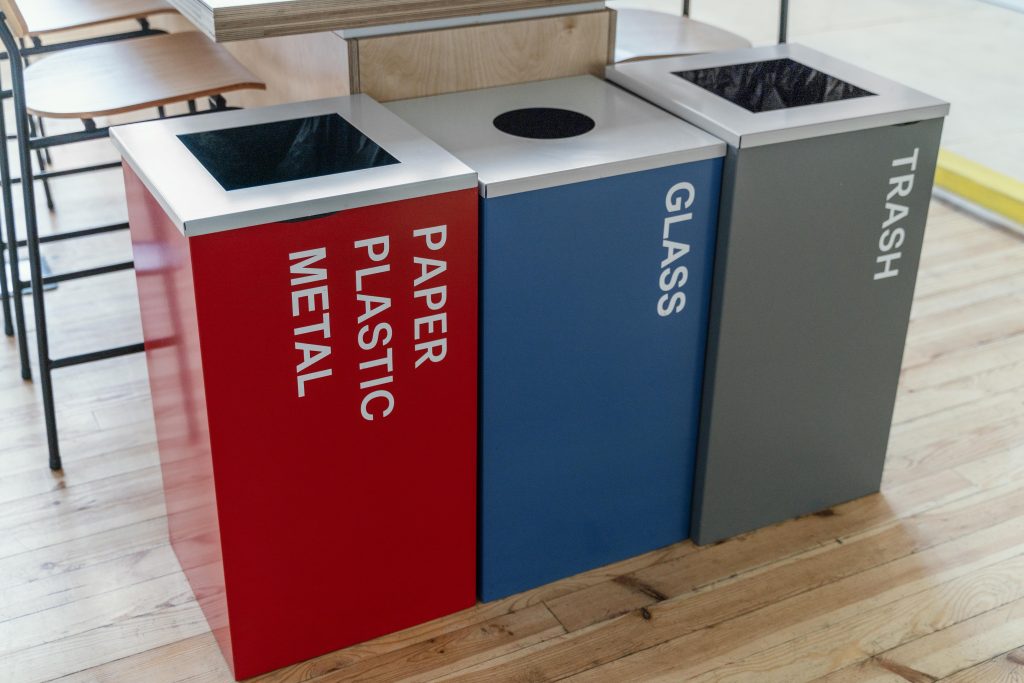 recycling station in office